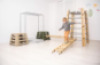Wooden climbing ladder