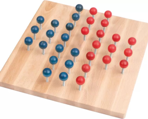 Wooden board with screws