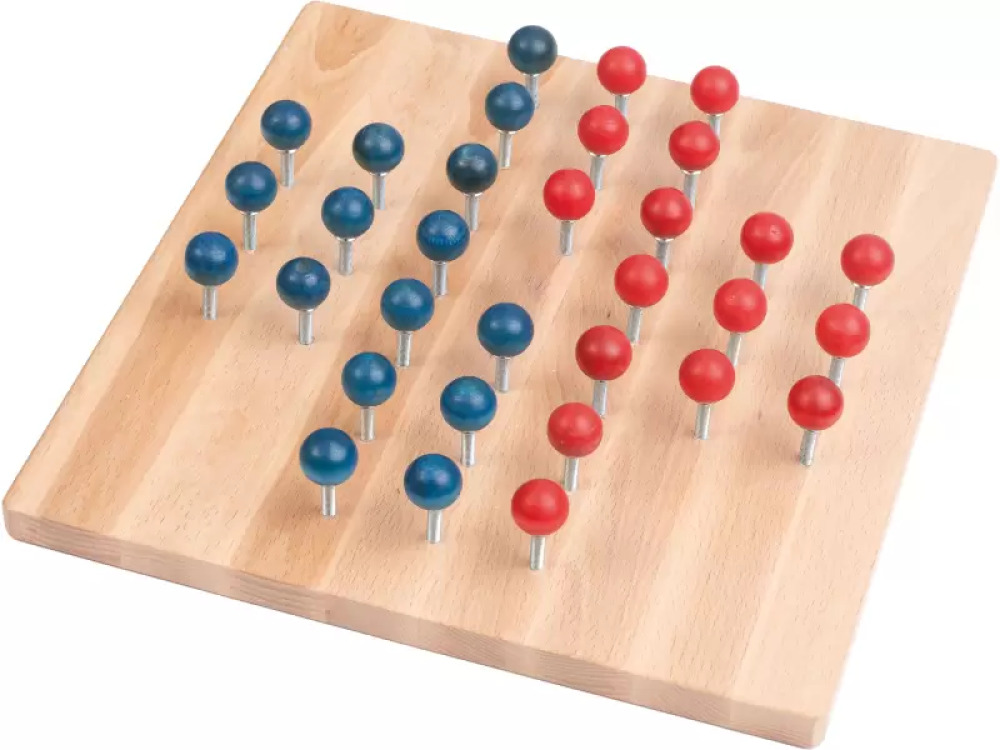 Wooden board with screws