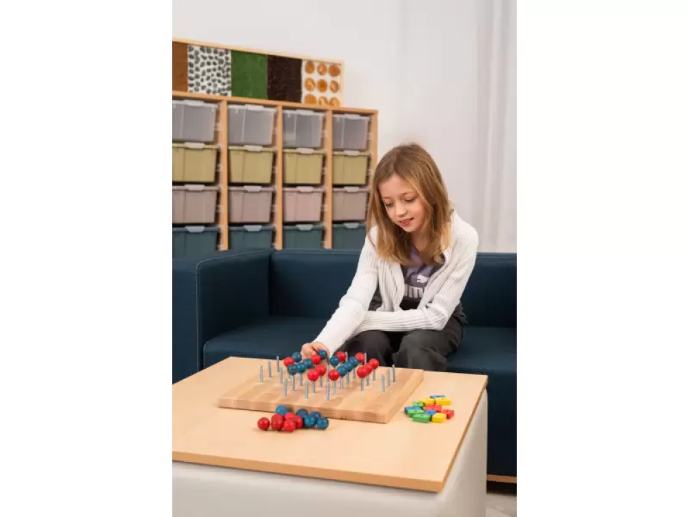 Wooden board with screws