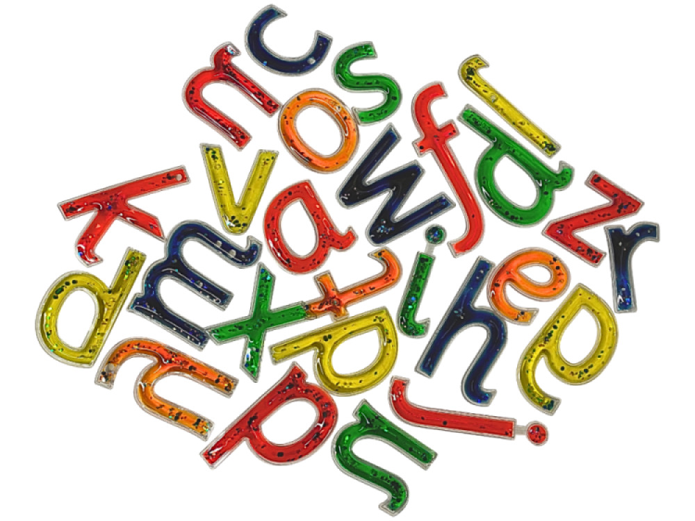 Squidgy Sparkle Transparent Gel Letters