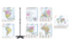 Wall maps with a hanger ? English set