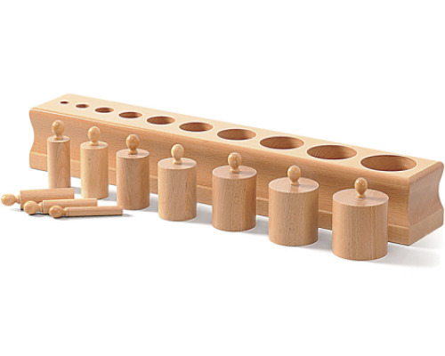 Montessori Aids. Block with cylinders 2