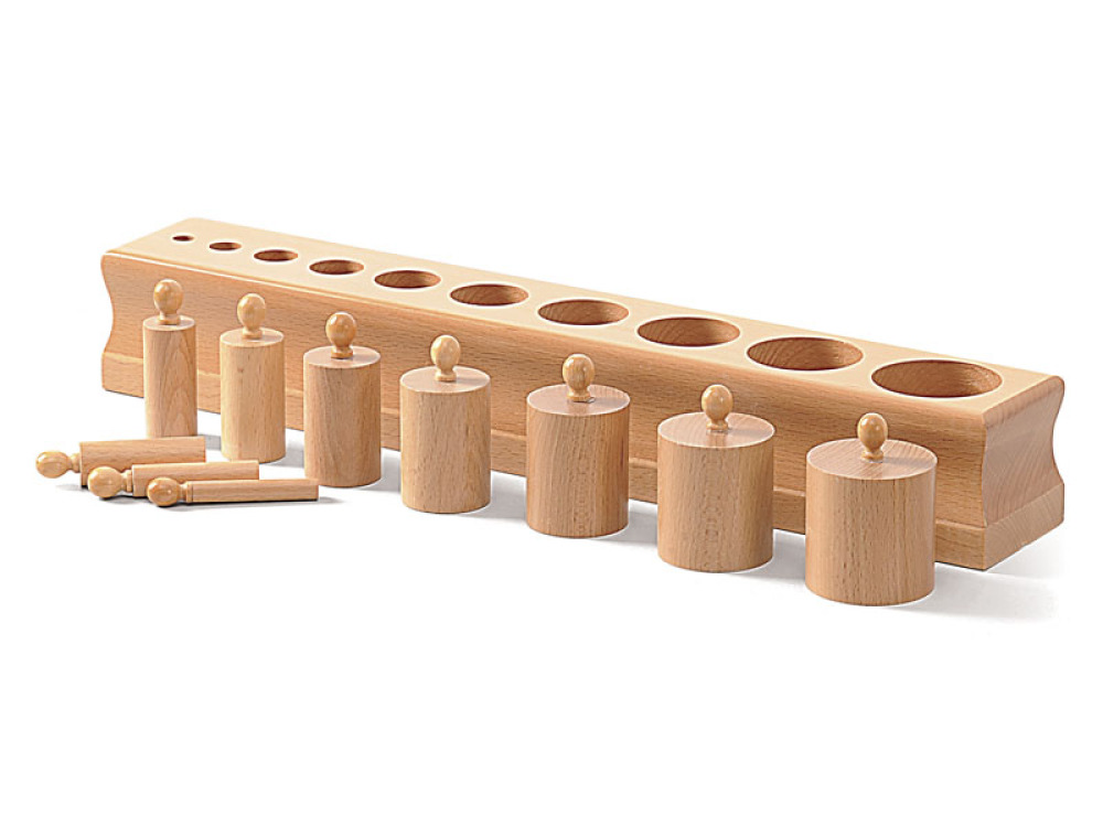 Montessori Aids. Block with cylinders 2