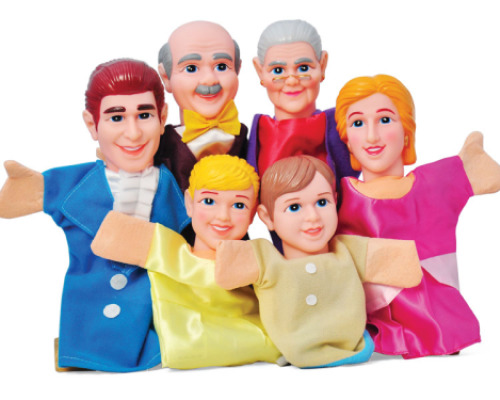 Family hand puppets