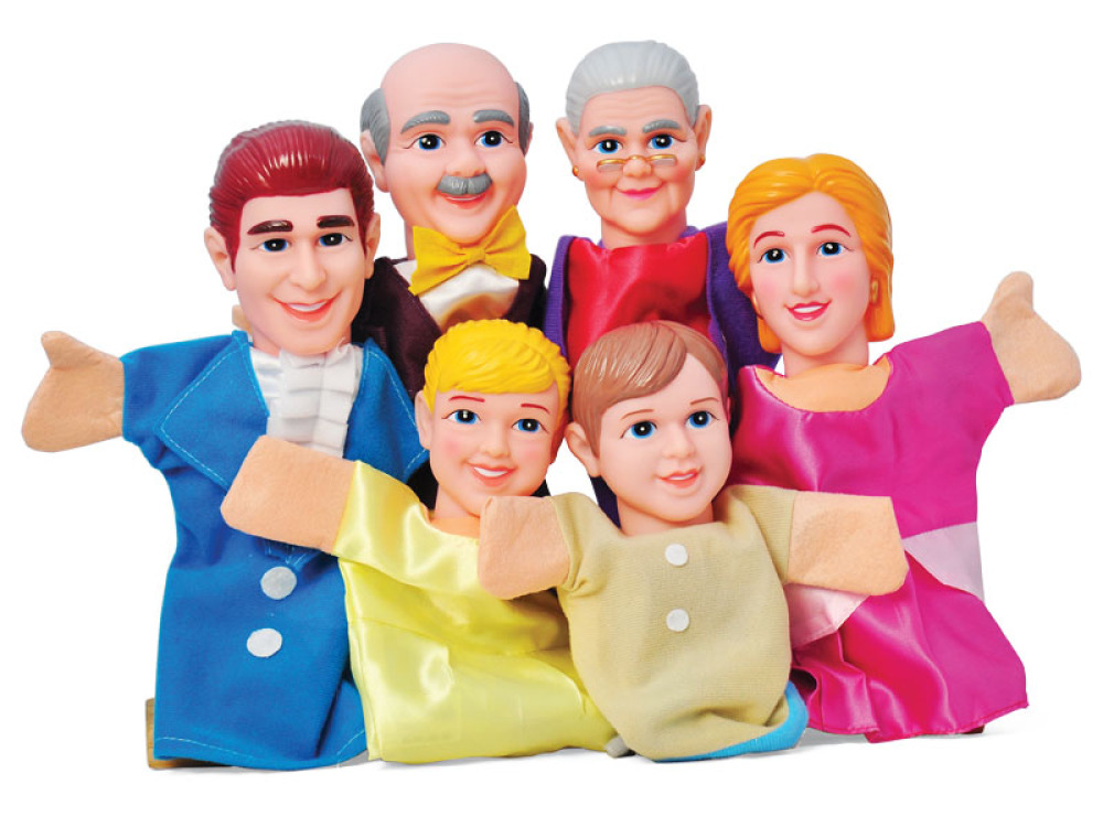 Family hand puppets