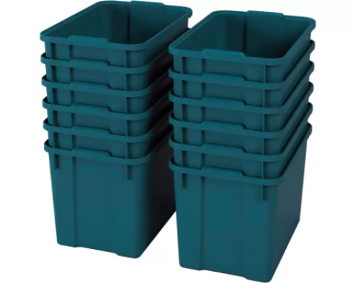 Extra large plastics containters - eco sea green - 12