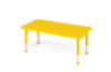 Butterfly table rectangular yellow