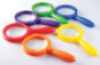 Big magnifying glass with kaleidoscope glasses