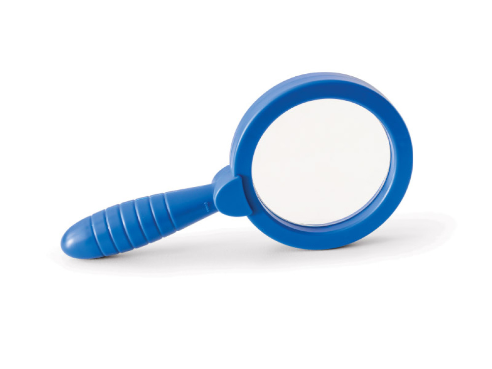 Big magnifying glass with kaleidoscope glasses