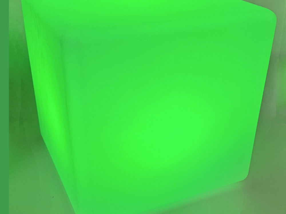 Colour changing mood Cube stool 30cm