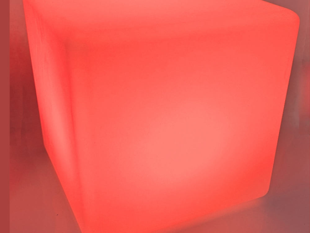 Colour changing mood Cube stool 30cm