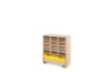 Storage Unit L with compartments + container - Yellow