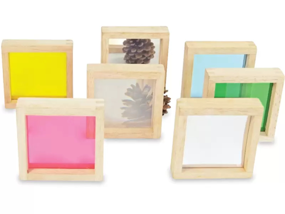 Wooden blocks with windows