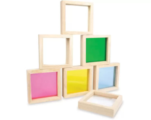 Wooden blocks with windows