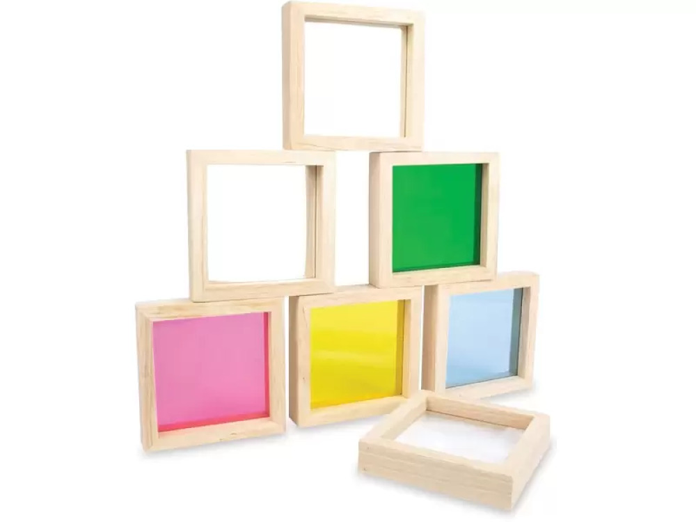 Wooden blocks with windows