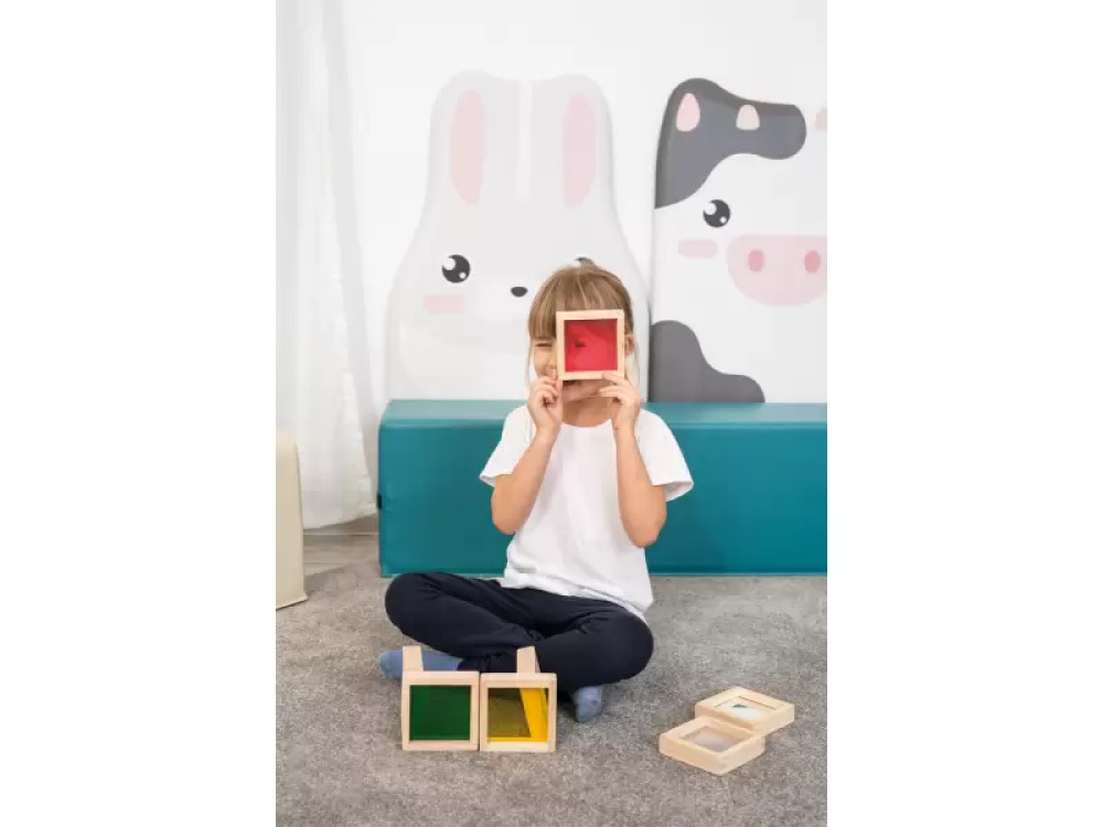 Wooden blocks with windows