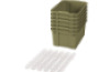 Big plastic containers with runners - eco light green - 06