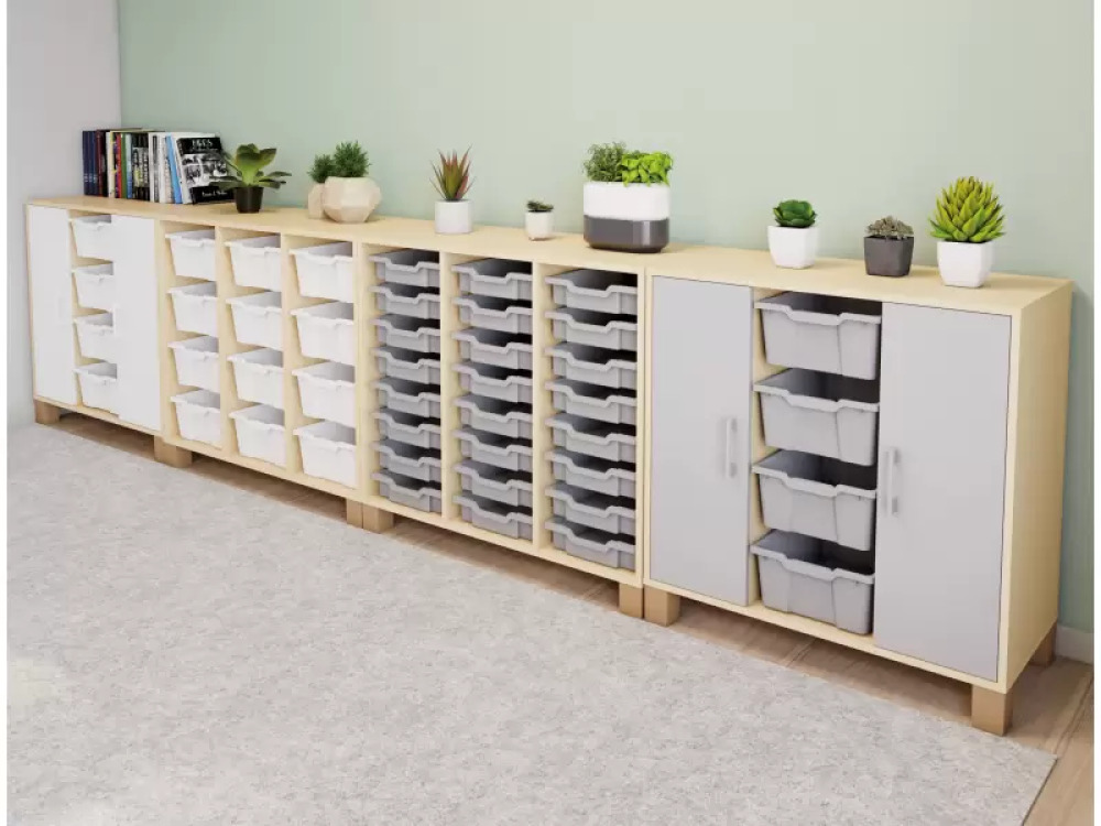 Large cabinet with shelves. White. Fresh Collection