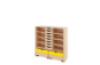 Storage Unit X with shelves + shallow cardboard trays & container - Eko