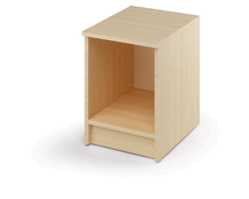 Cubo small cabinet 1 for plastic containers. Birch