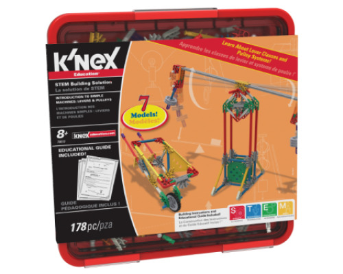 Levers and pulleys. K'nex construction blocks