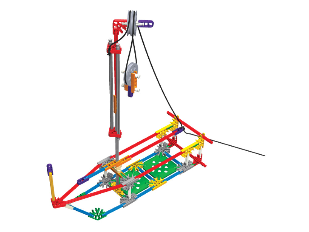 Levers and pulleys. K'nex construction blocks