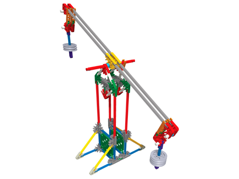 Levers and pulleys. K'nex construction blocks