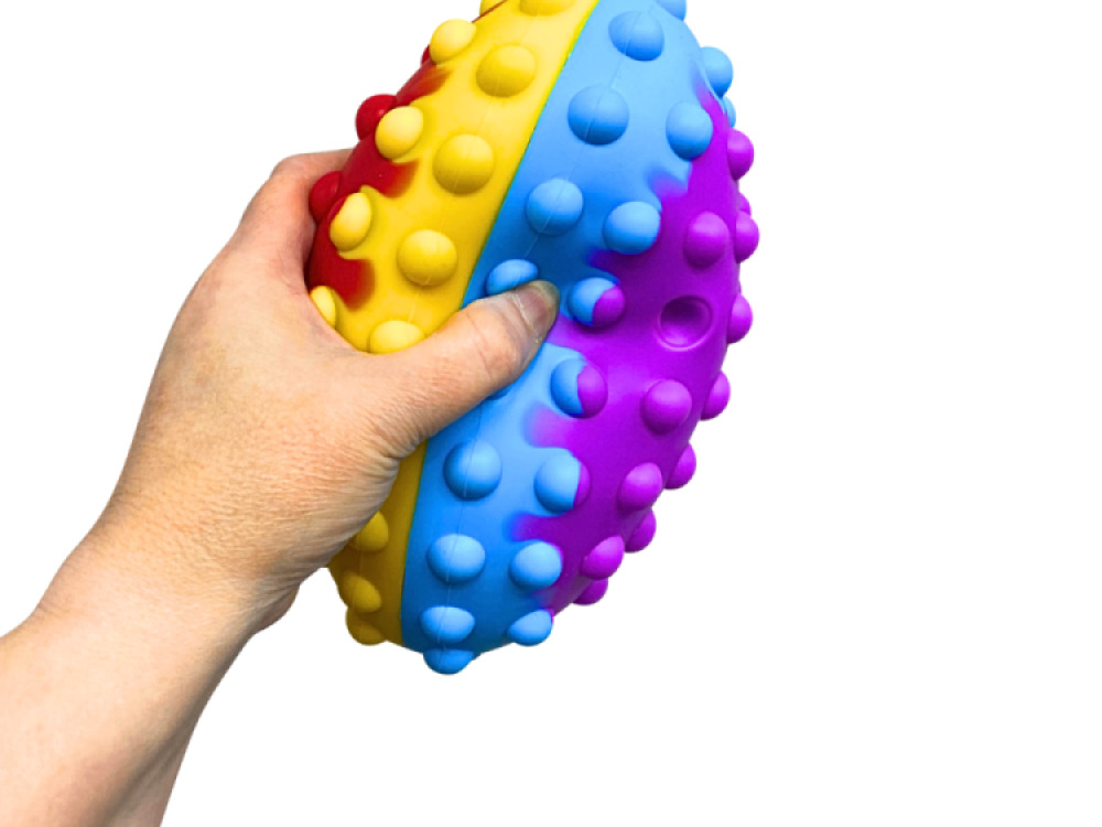 Sensory Rugby Shaped Pop It Ball
