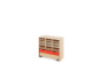 Storage Unit M with compartments + container - Red