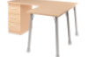 Prima desk with drawers beech