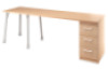 Prima desk with drawers beech