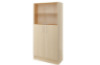 PRIMA FEATURES Unit with a wooden doors and a glass doors birch