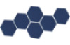 Hexagonal acoustic wall panel - Navy