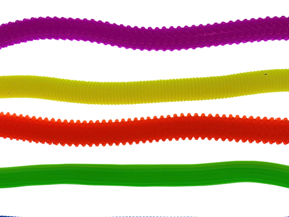 Stretchy Textured Elastic Fidget Snakes (Pack of 6)