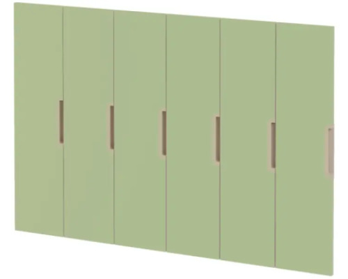 Doors with handle for cloakroom Vita 6 - Avocado
