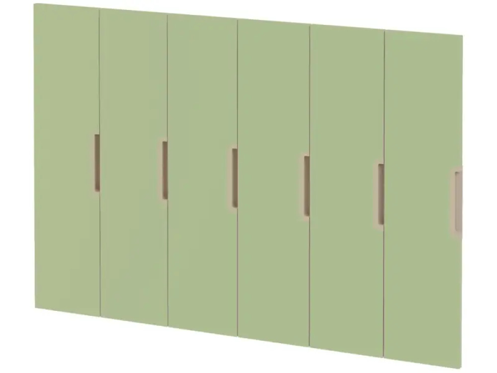 Doors with handle for cloakroom Vita 6 - Avocado