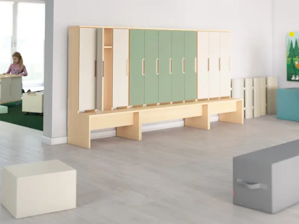 Doors with handle for cloakroom Vita 6 - Avocado