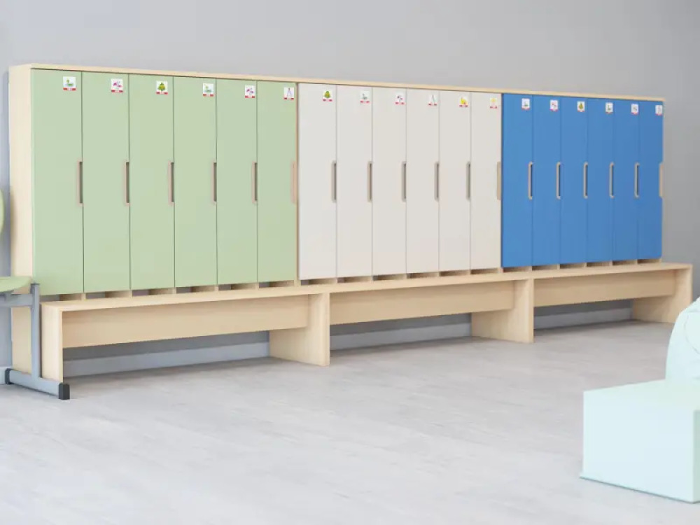 Doors with handle for cloakroom Vita 6 - Avocado