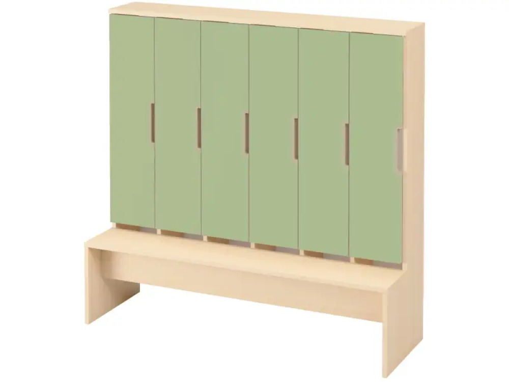 Doors with handle for cloakroom Vita 6 - Avocado