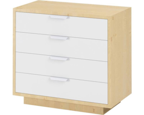 Chest of drawers - birch and white. Exclusive