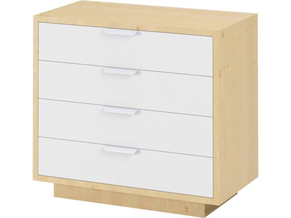 Chest of drawers - birch and white. Exclusive