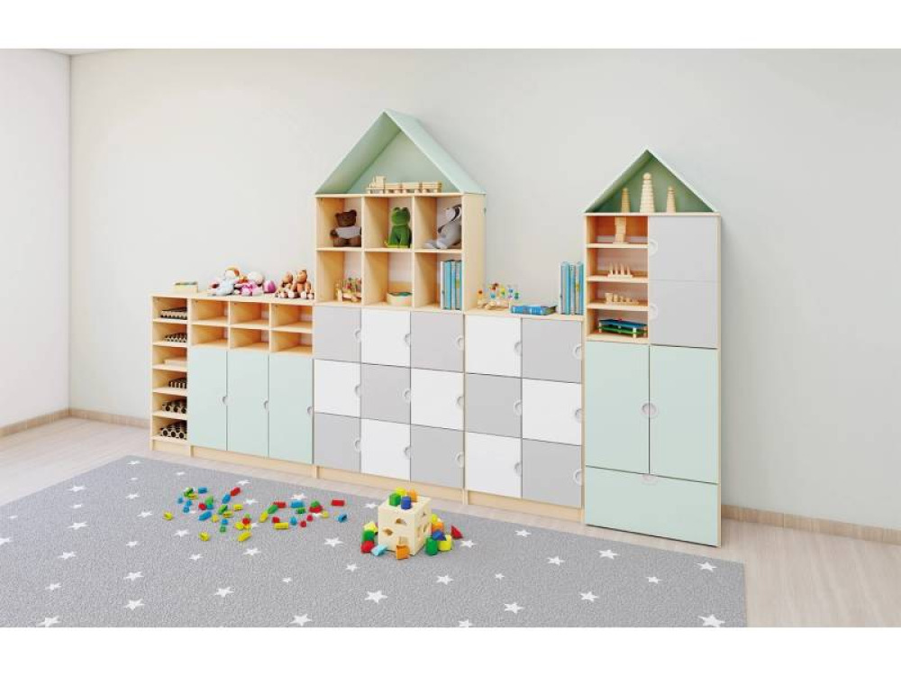 Cubo ACCESSORIES SHELVES AND DRAWERS grey narrow tall 1 pc.