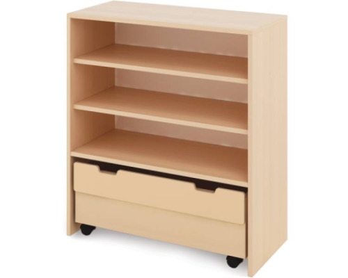 Storage Unit L with shelves + containers - Eko