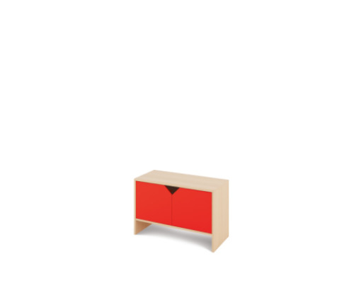 Storage Unit S with shelves + doors - Red