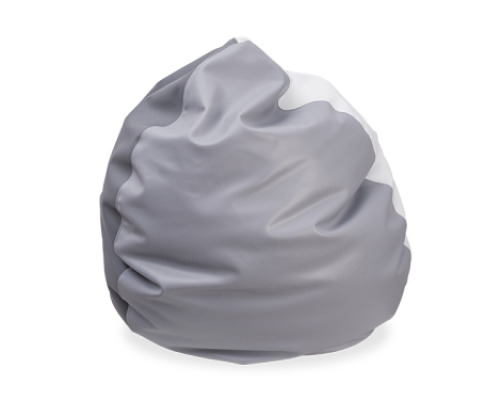 Large pear white-grey PVC fabric. Sitting bag