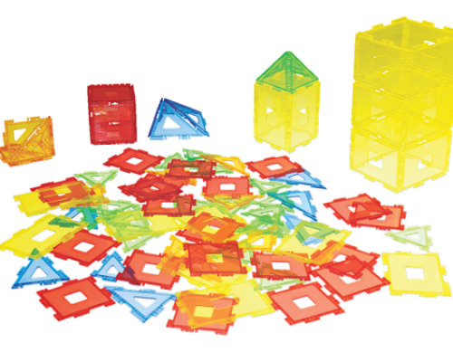 Transparent bricks for creating geometric solids. Windows