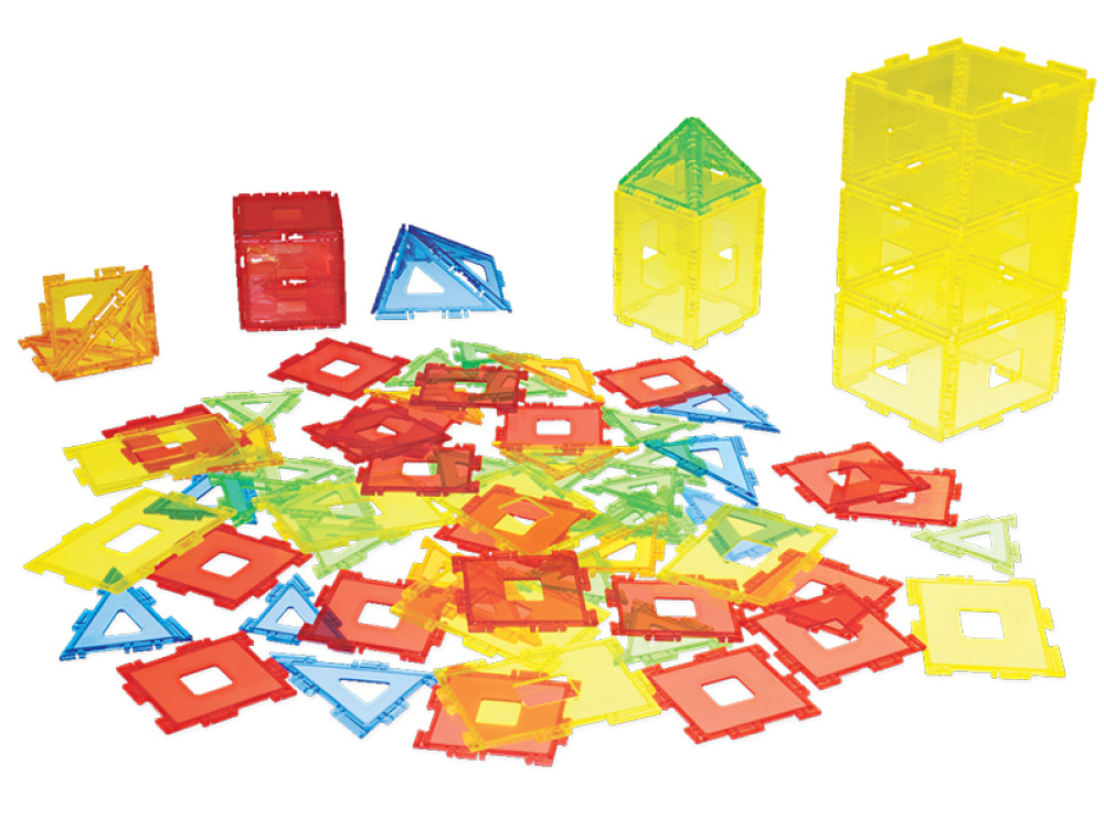 Transparent bricks for creating geometric solids. Windows