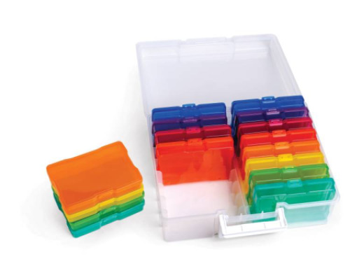 Set of transparent boxes