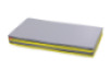 Foldable gymnastics mat 4-part. Lime-grey